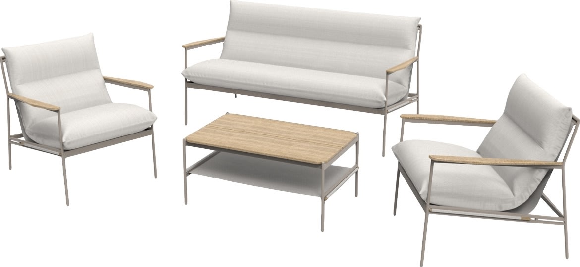 Madison Loungesæt m/hynder 4 dele, natur