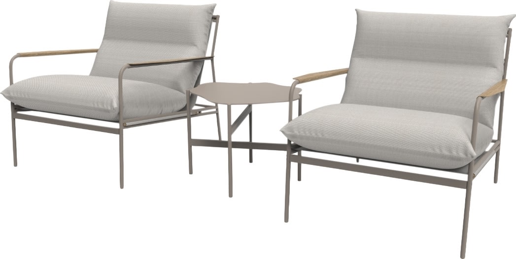 Madison Loungestole m/hynder og bord, natur