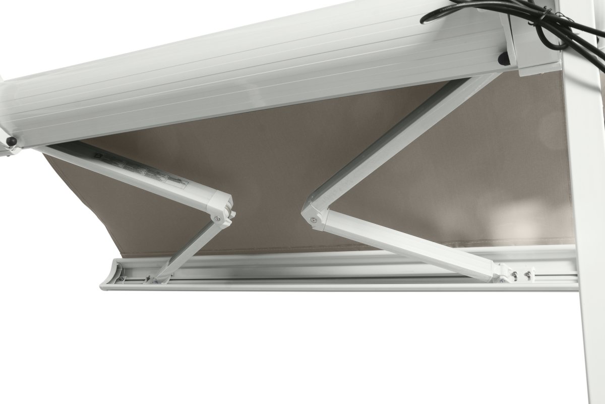 Liana Markise m/motor, 480x300 cm, taupe/hvid