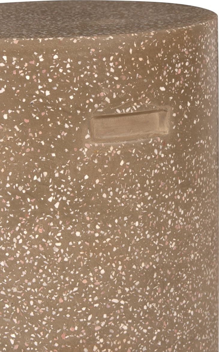 Steen Skammel, Ø37xH40cm, brun terrazzo