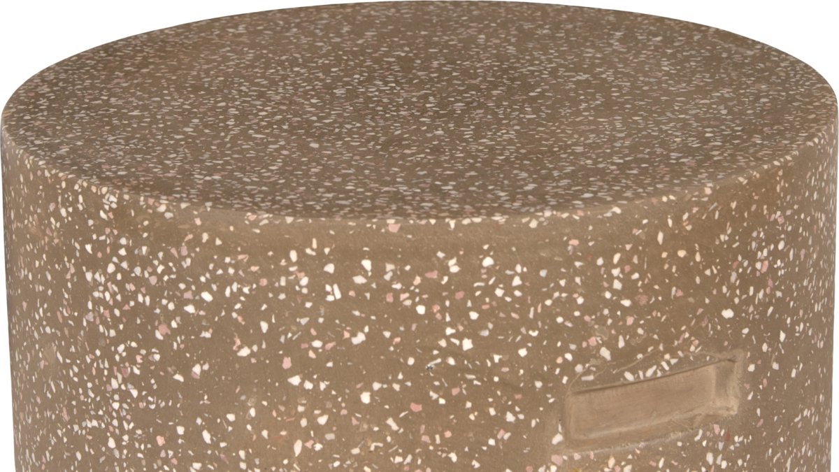 Steen Skammel, Ø37xH40cm, brun terrazzo