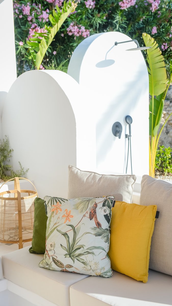 Grasse Outdoor+ Pude 50x50 cm, Grøn/natur