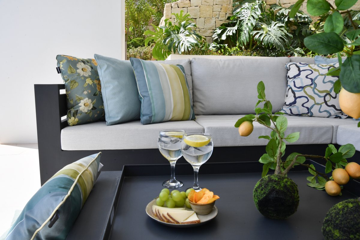 Julliete Outdoor+ Pude 50x50 cm, Blå