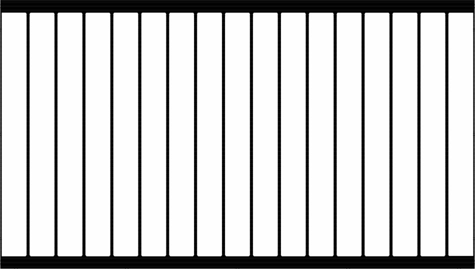Plus Basic Stålhegn, sort, 150x85 cm.