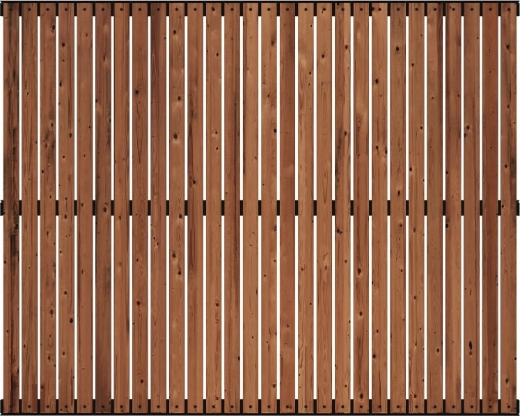 Plus Saga Træhegn, Thermowood, 150x120 cm.