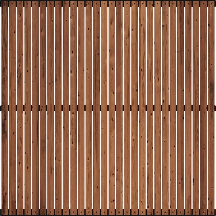 Plus Saga Træhegn, Thermowood, 150x150 cm.