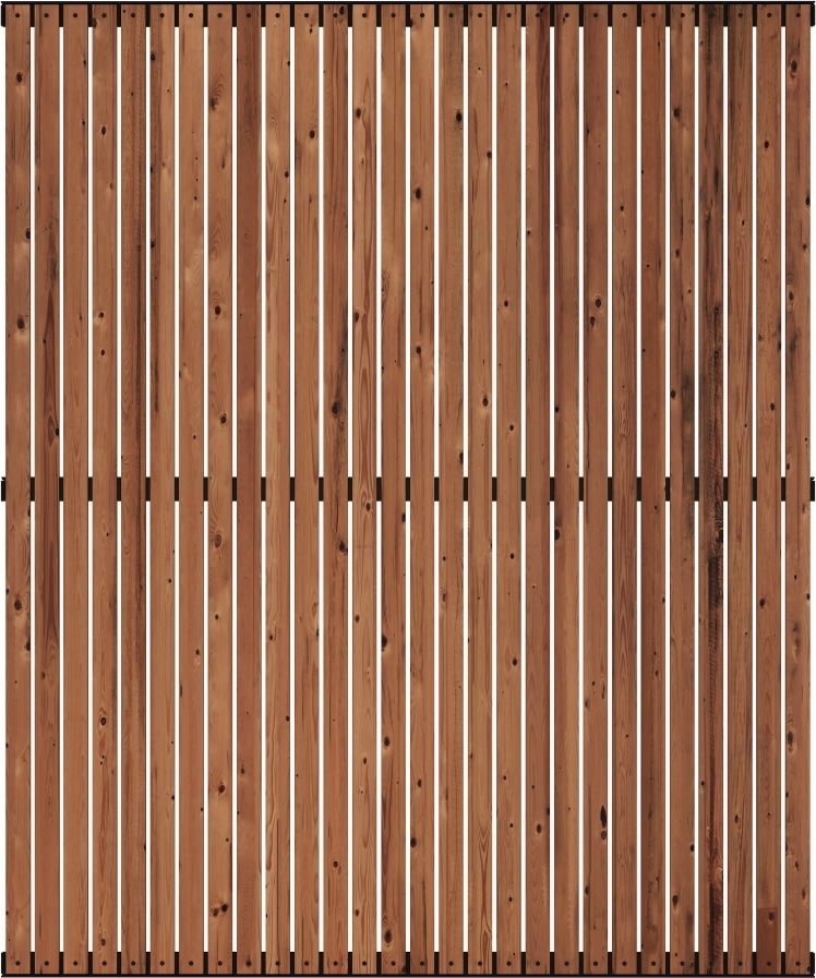 Plus Saga Træhegn, Thermowood, 150x180 cm.