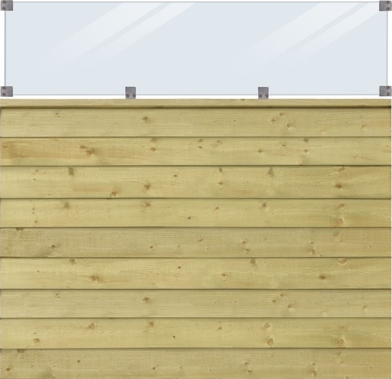 Plus Klink Profilhegn, glas 44,6, natur, 174x163cm