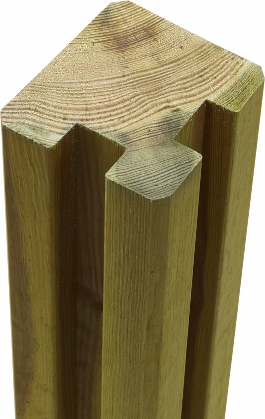 Plus Profilstolpe 2 spor hjørne, natur, 9x9x188 cm