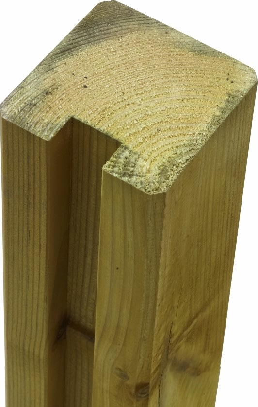 Plus Profilstolpe 1 spor, natur, 9x9x268 cm.