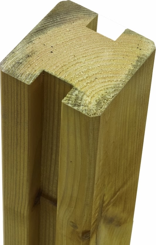 Plus Profilstolpe 2 spor, natur, 9x9x268 cm.