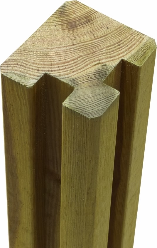Plus Profilstolpe 2 spor hjørne, natur, 9x9x268 cm