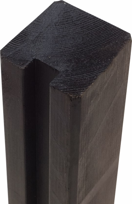 Plus Profilstolpe 1 spor, sort, 9x9x268 cm.