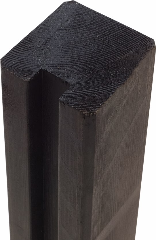 Plus Profilstolpe 1 spor, sort, 9x9x188 cm.
