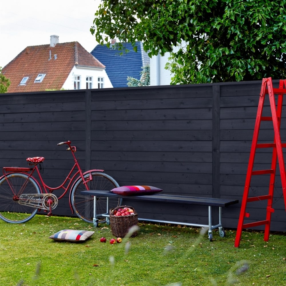 Plus Klink Profilhegn, sort, 174x203 cm.