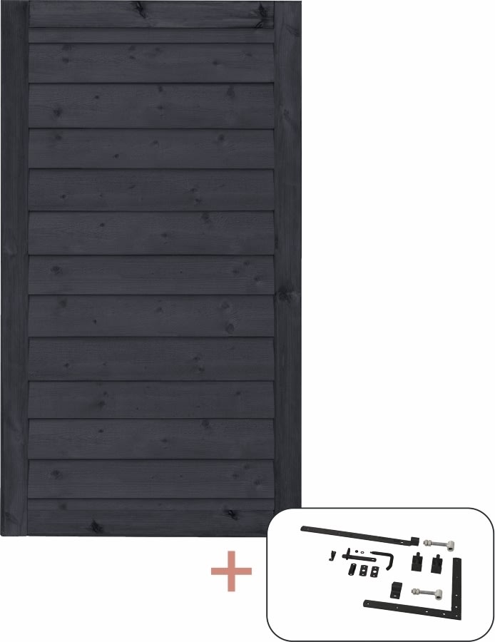 Plus Klink enkeltlåge, sort, 100x163 cm.