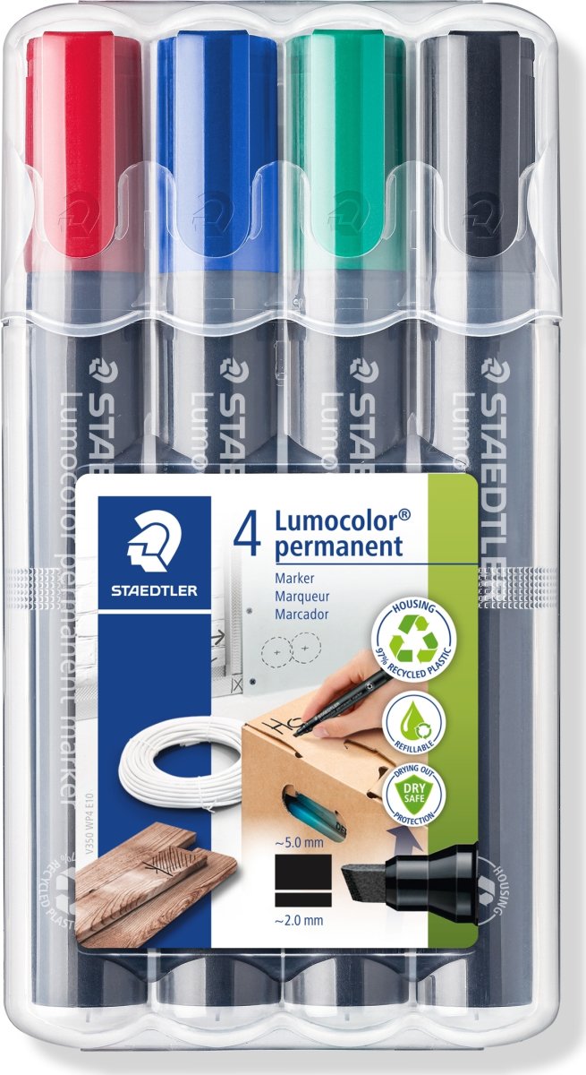 Staedtler 350 Permanent Marker | 4 farver