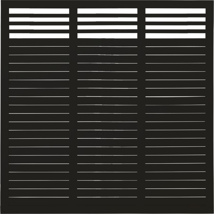 Plus Decora Træhegn, sort, 180x180 cm.