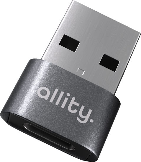 Allity ABA-101 OTG USB-C til USB-A adapter, grå