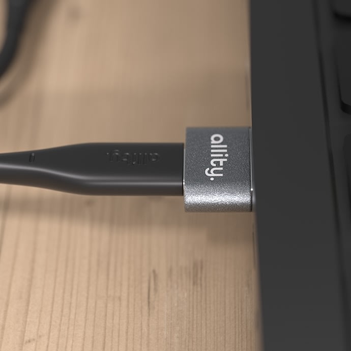 Allity ABA-101 OTG USB-C til USB-A adapter, grå