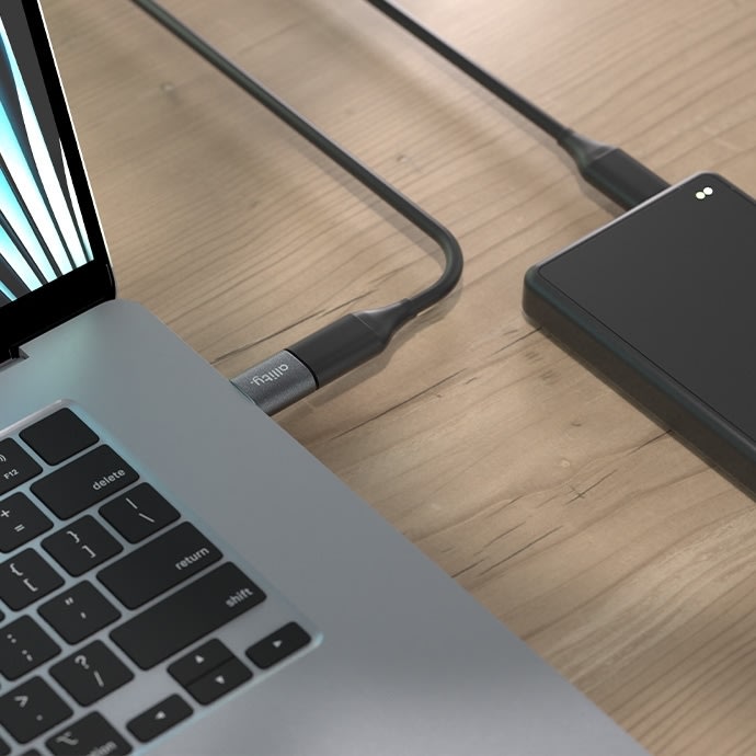 Allity ABA-102 USB 3.0 til USB-C adapter, grå