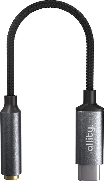 Allity ABA-200 USB-C til jack 3,5mm adapter, grå