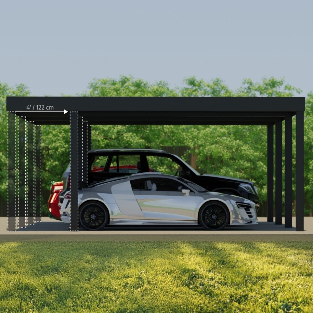 Palram Canopia Carport Oslo 2 biler, 6x6 meter