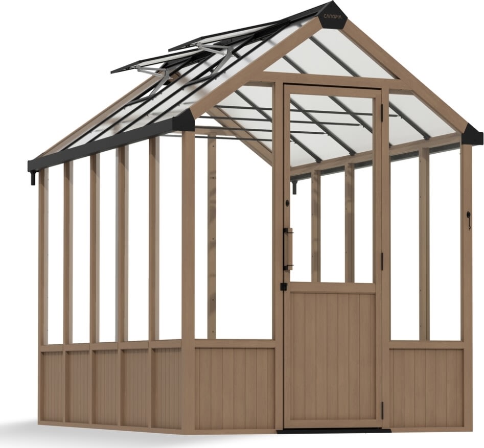 Palram Canopia Drivhus Natura, cedertræ, 8,6 m2
