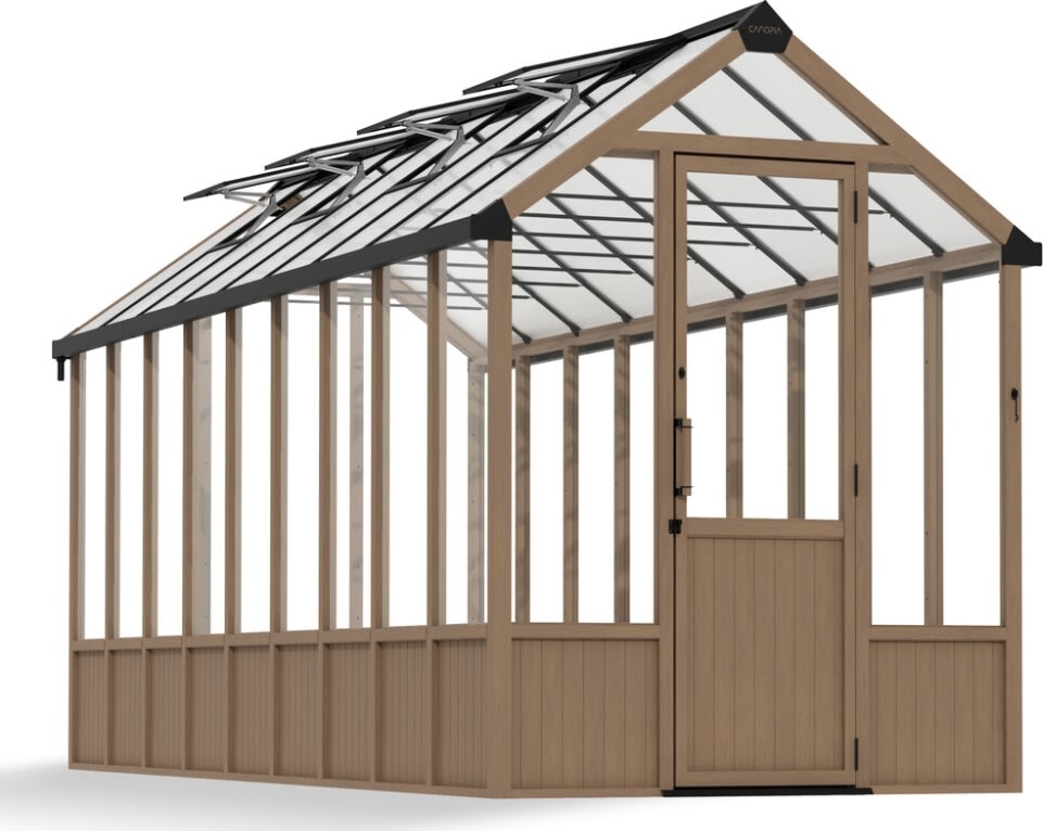 Palram Canopia Drivhus Natura, cedertræ, 15,3 m2