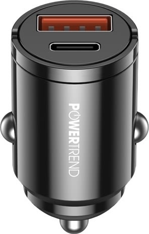 Powertrend Biladapter Dual - USB-A + USB-C