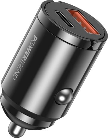 Powertrend Biladapter Dual - USB-A + USB-C