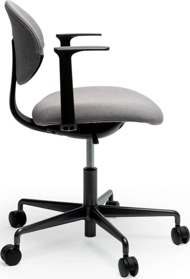 Roma konferencestol m/armlæn og tilt, grå