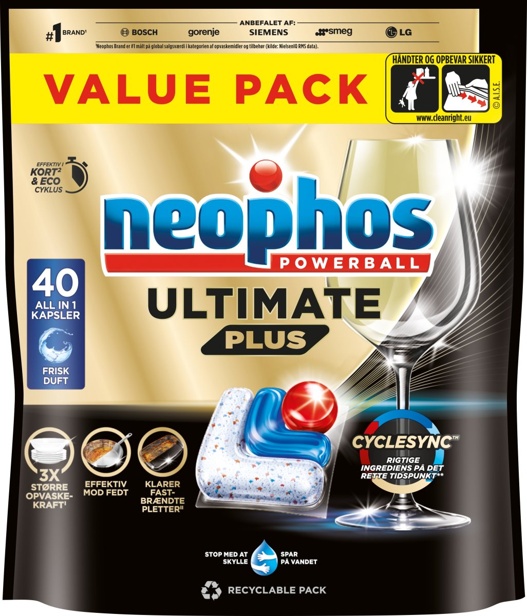 Neophos Opvasketabs | Ultimate Plus | 40 stk