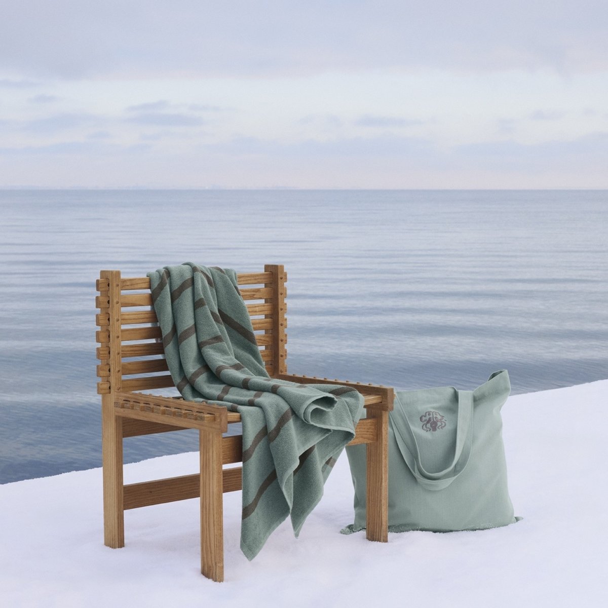 Georg Jensen Damask Sea Badelagner 100x150, sage