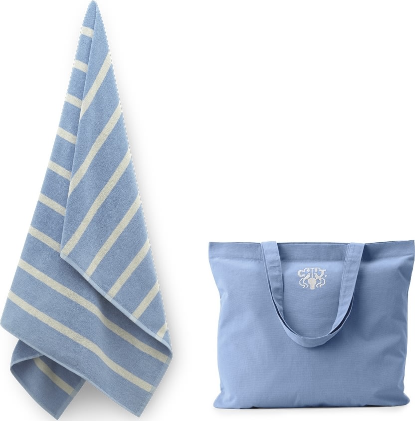 Georg Jensen Damask Sea Badelagen 100x150 cerulean