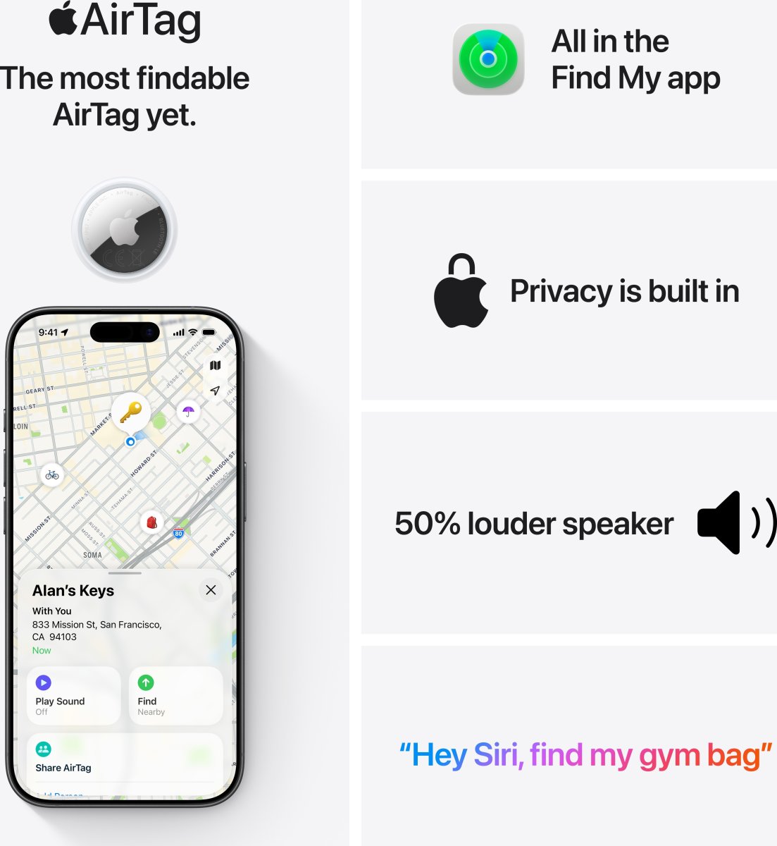 Apple AirTag (2. generation), 4 stk.