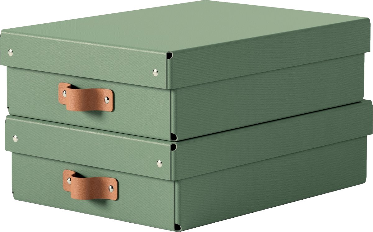 Leitz Puro Boks m. låg | M lav | Grøn | 2 stk.