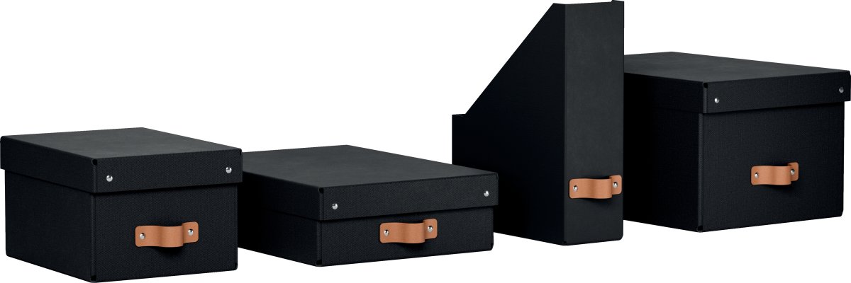 Leitz Puro Boks m. låg | M lav | Sort | 2 stk.