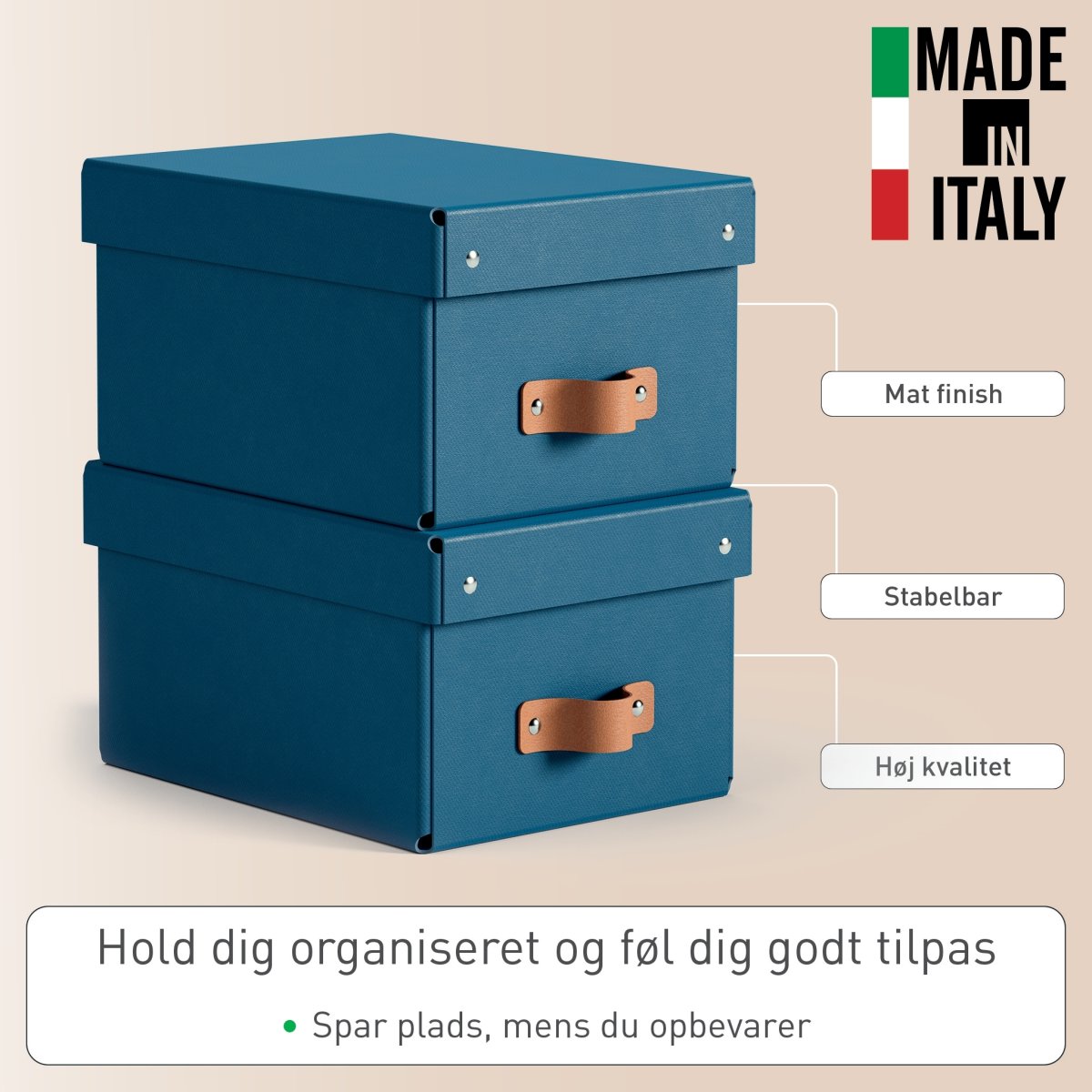 Leitz Puro Boks m. låg | S | Blå | 2 stk.