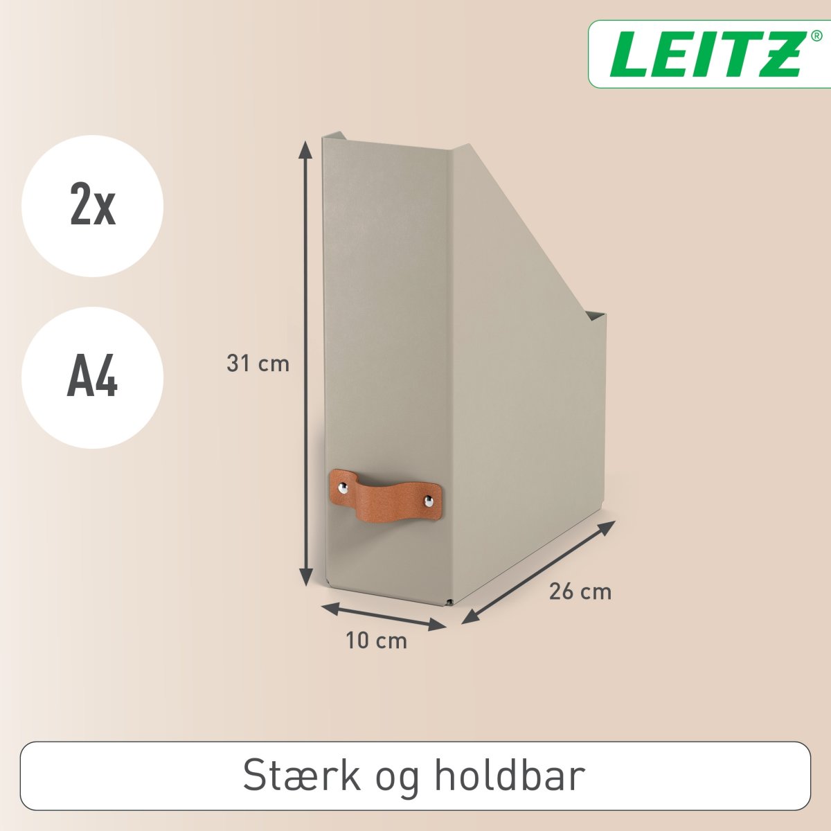 Leitz Puro Tidsskriftsamler | Beige | 2 stk.
