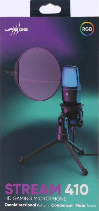 Urage stream 410 HD mikrofon, sort