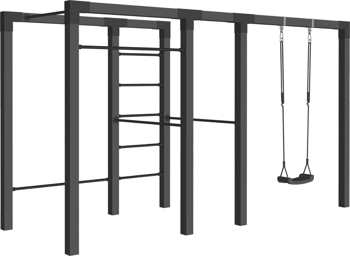 Plus Outdoor fitness 3 inkl. Beslag, sort