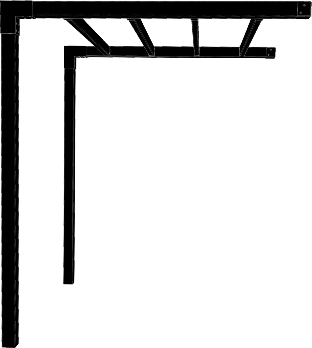 Plus Arcade Pergola model 3, 1 fag, sort/sort