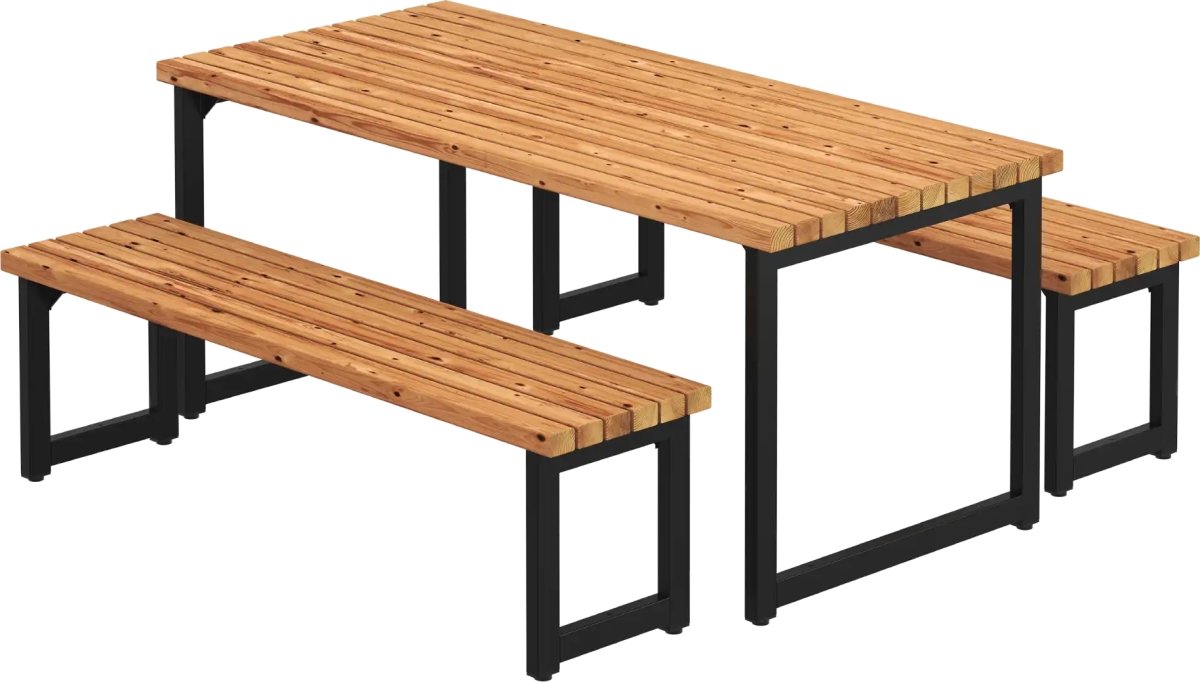 Plus Trend Living Plankesæt, Thermowood/sort