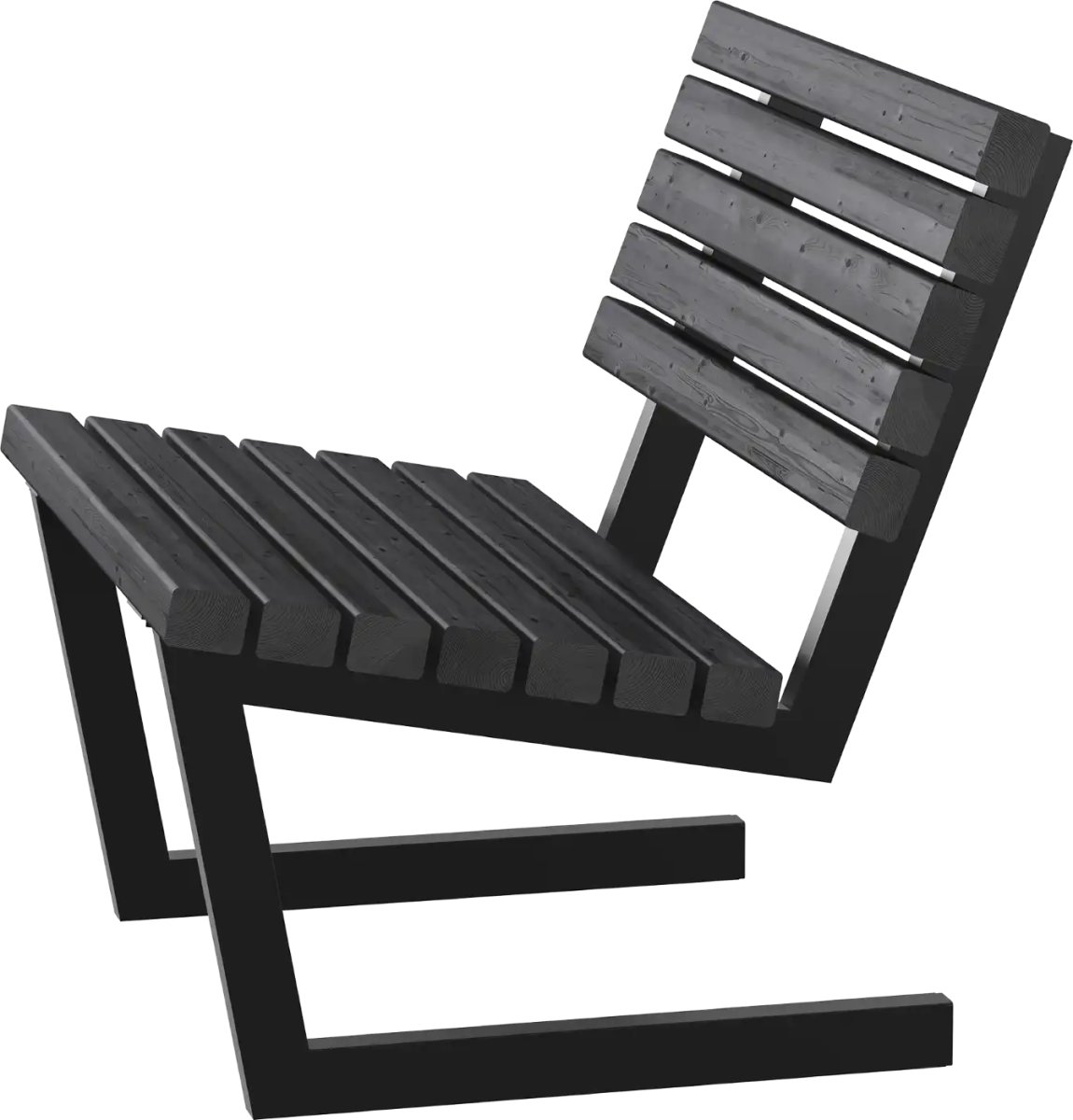 Plus Siesta Living Loungestol, 75 cm, sort