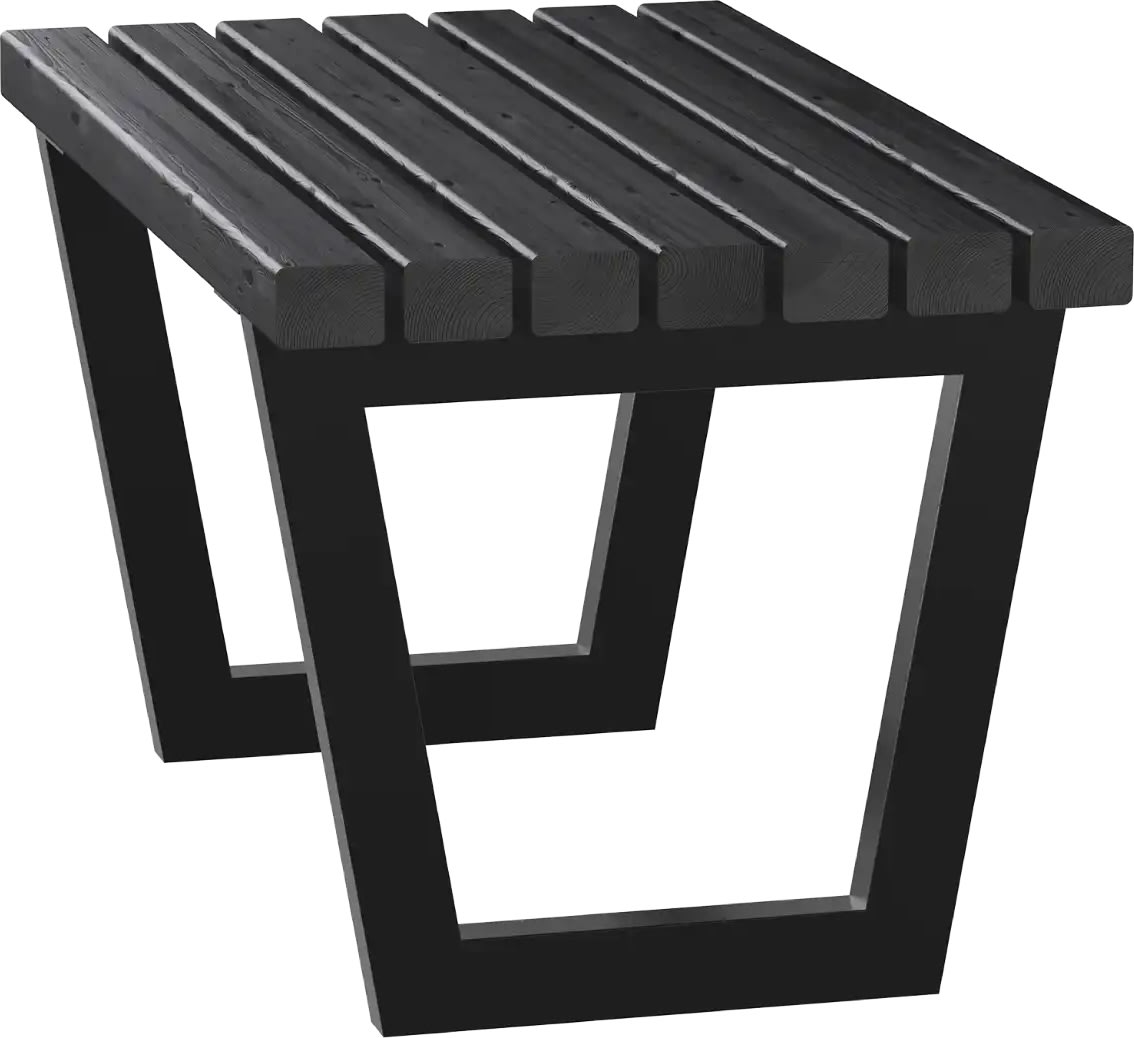 Plus Siesta Living Loungeskammel/bord, 75 cm, sort