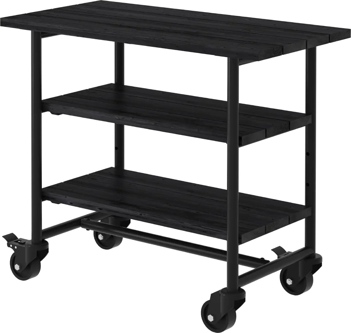 Plus Urban Picnic Grillbord 2 hylde, sort/sort