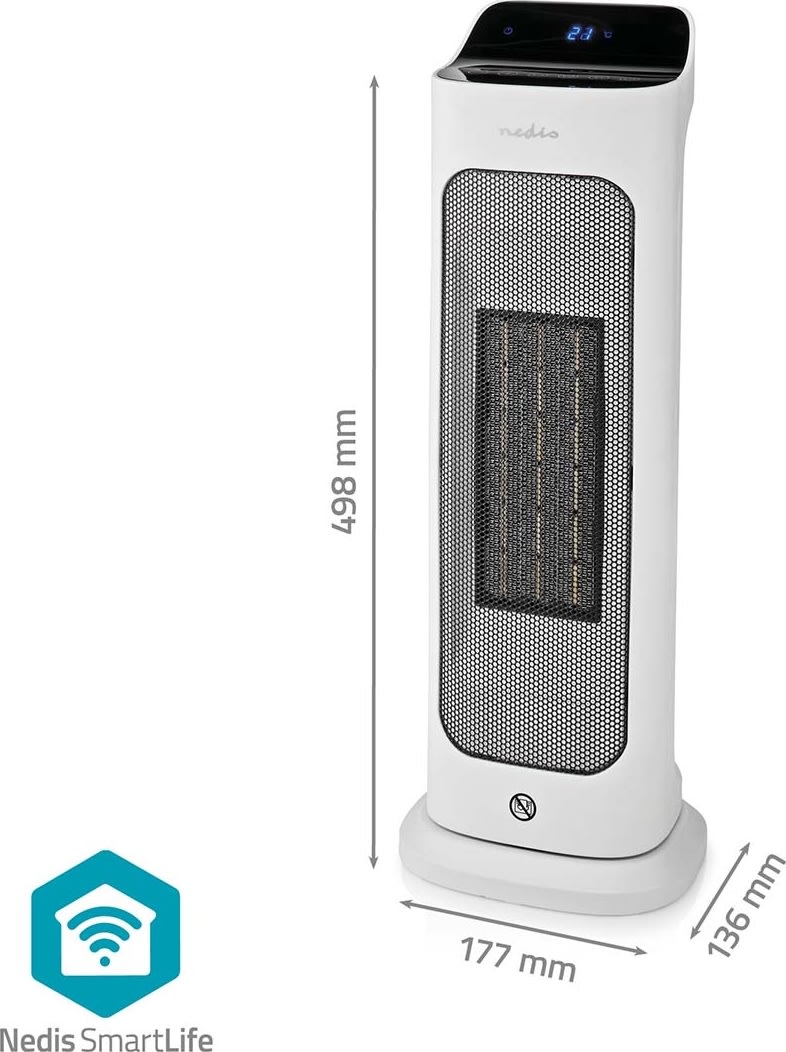 Nedis SmartLife Keramisk PTC Varmeblæser, 2000W