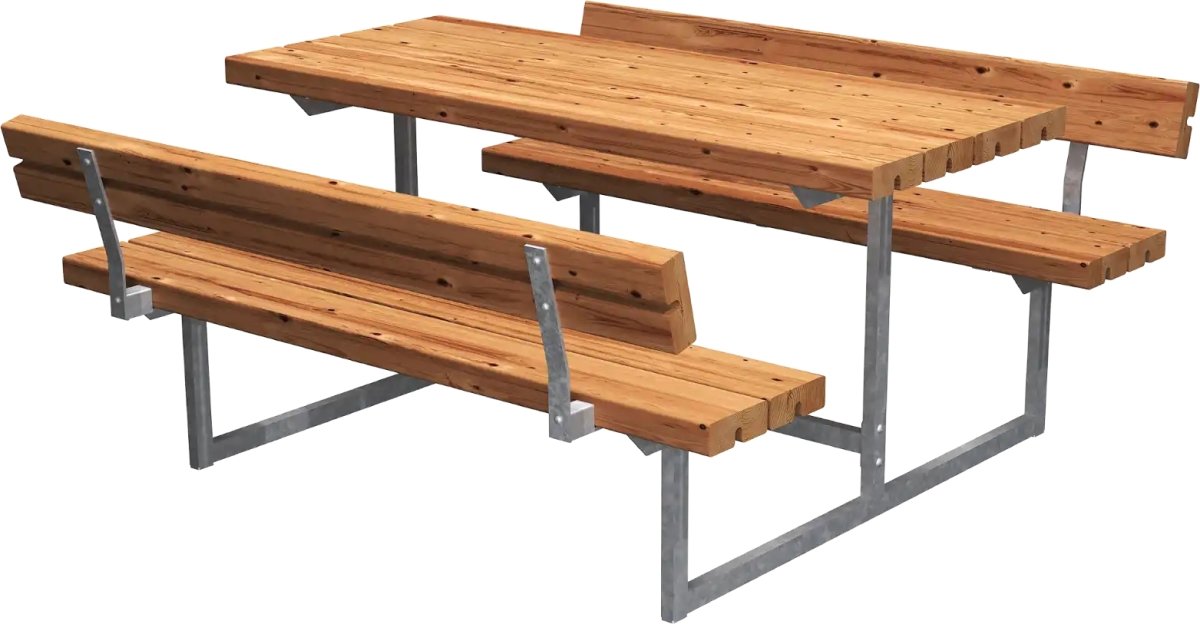 Plus Basic Junior bord/bænkesæt+ryglæn, Thermowood