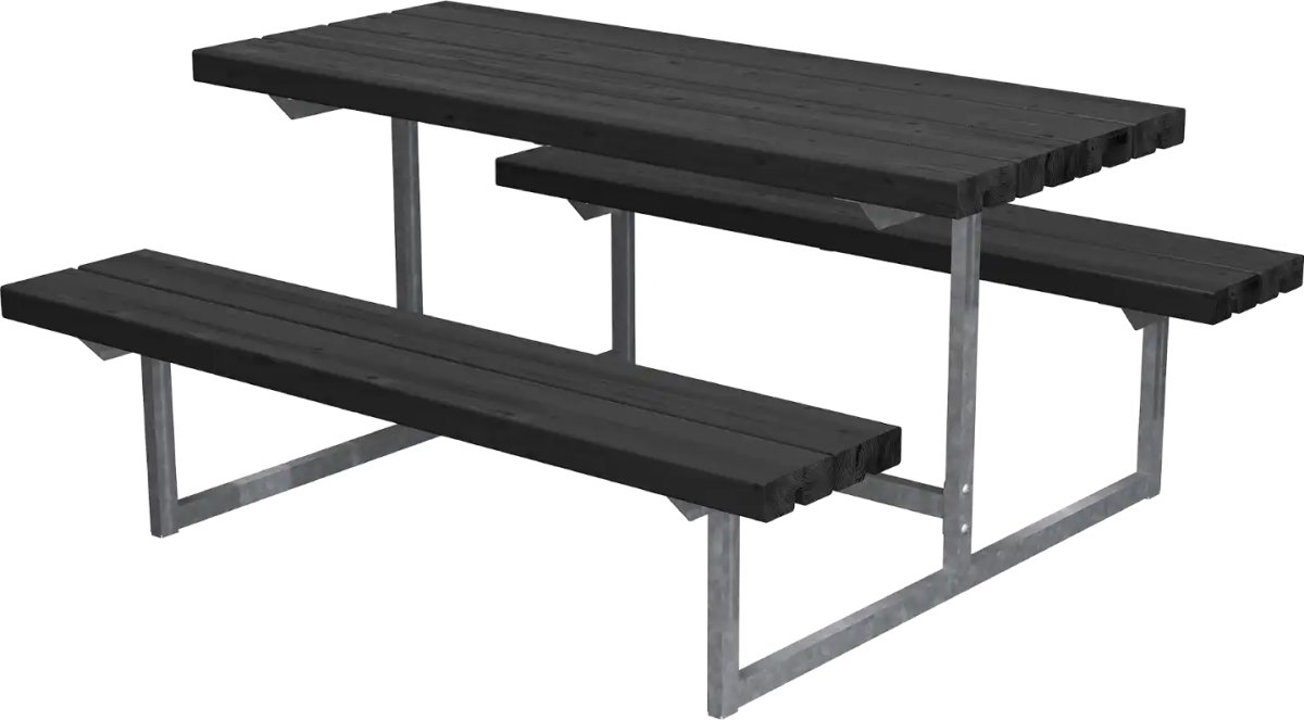Plus Basic Junior bord/bænkesæt, sort, 118cm